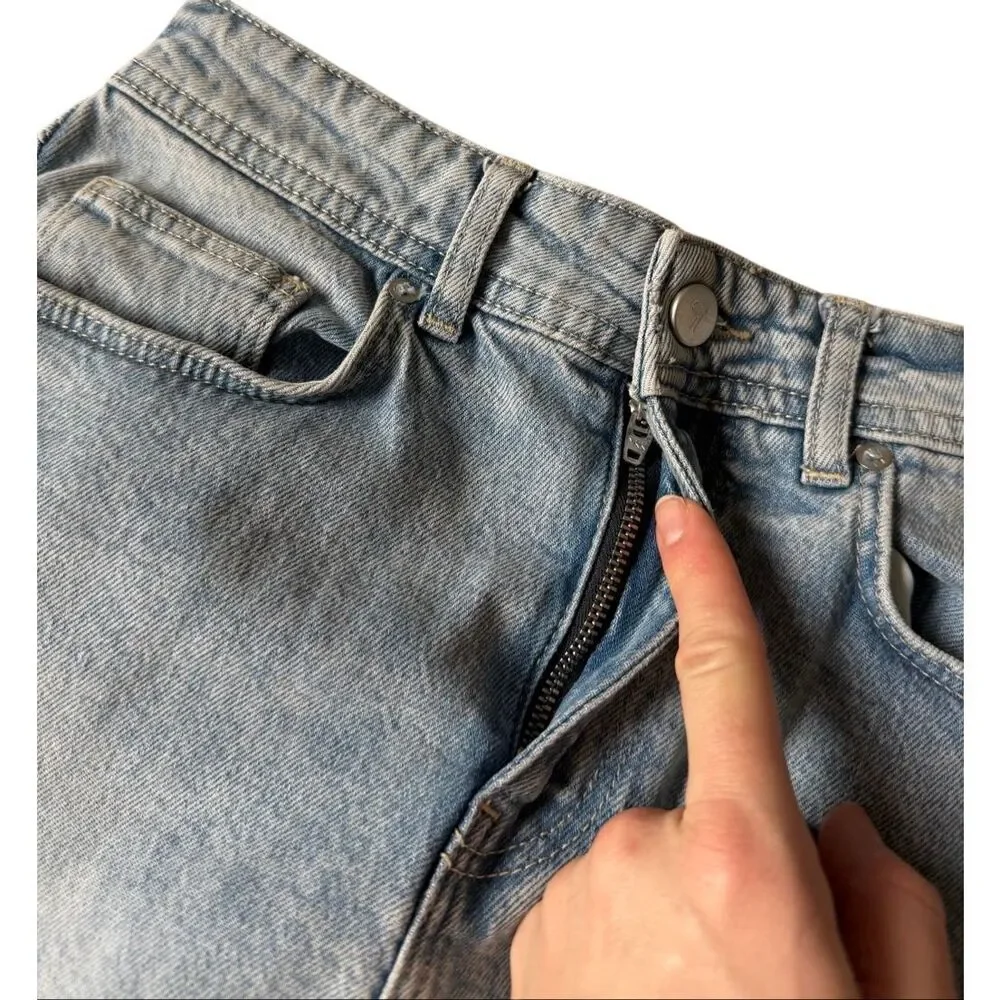 Anthropologie Pilcro Midi‎ Skirt Cargo Blue Denim 2